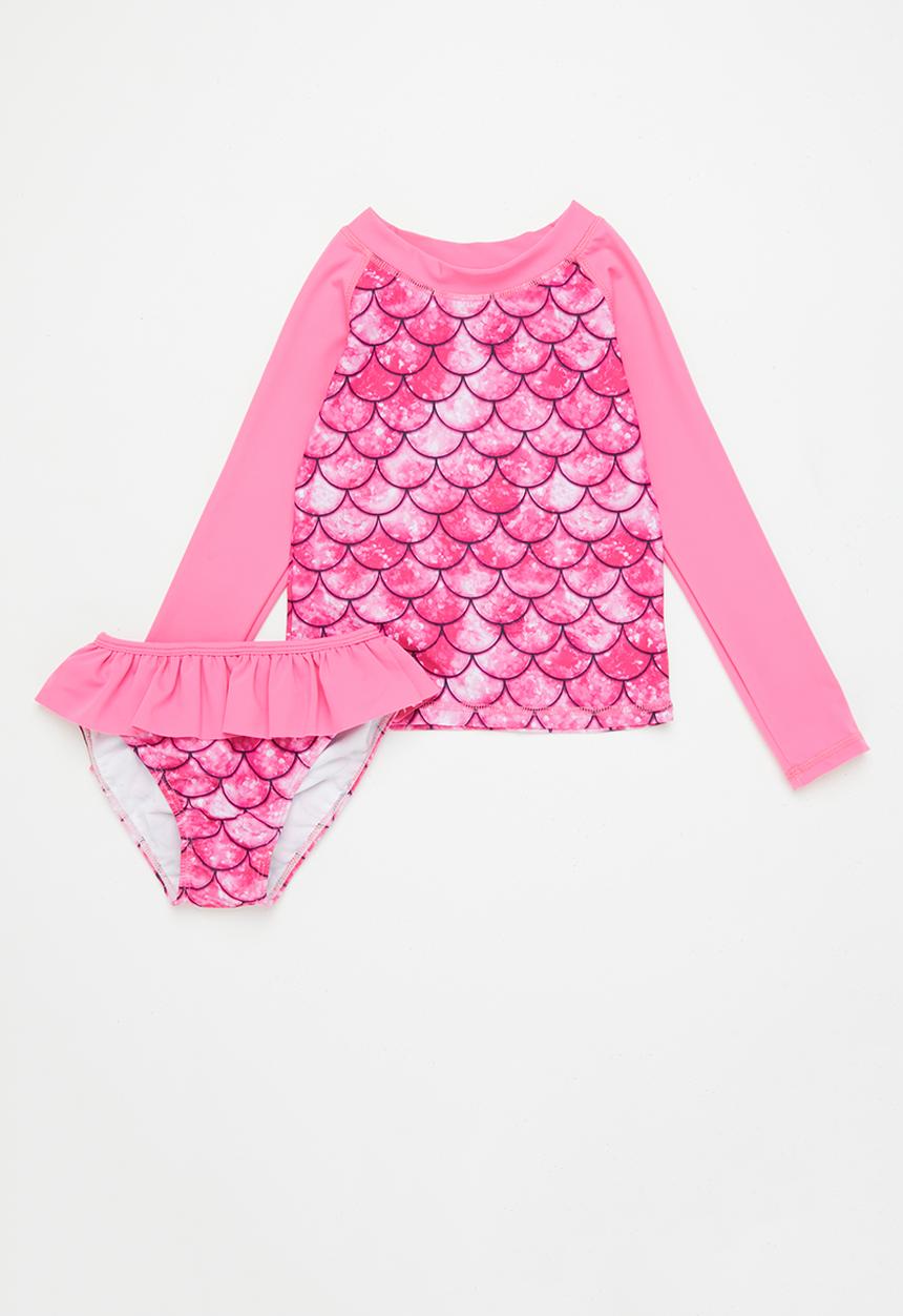 Pop Candy - Rashvest & bottom swim set - pink
