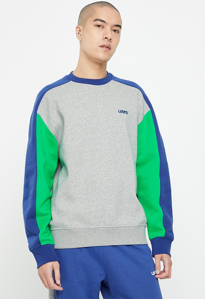 Levi’s® - Blocked levis sweats crew - flip block mid tone gray heather 