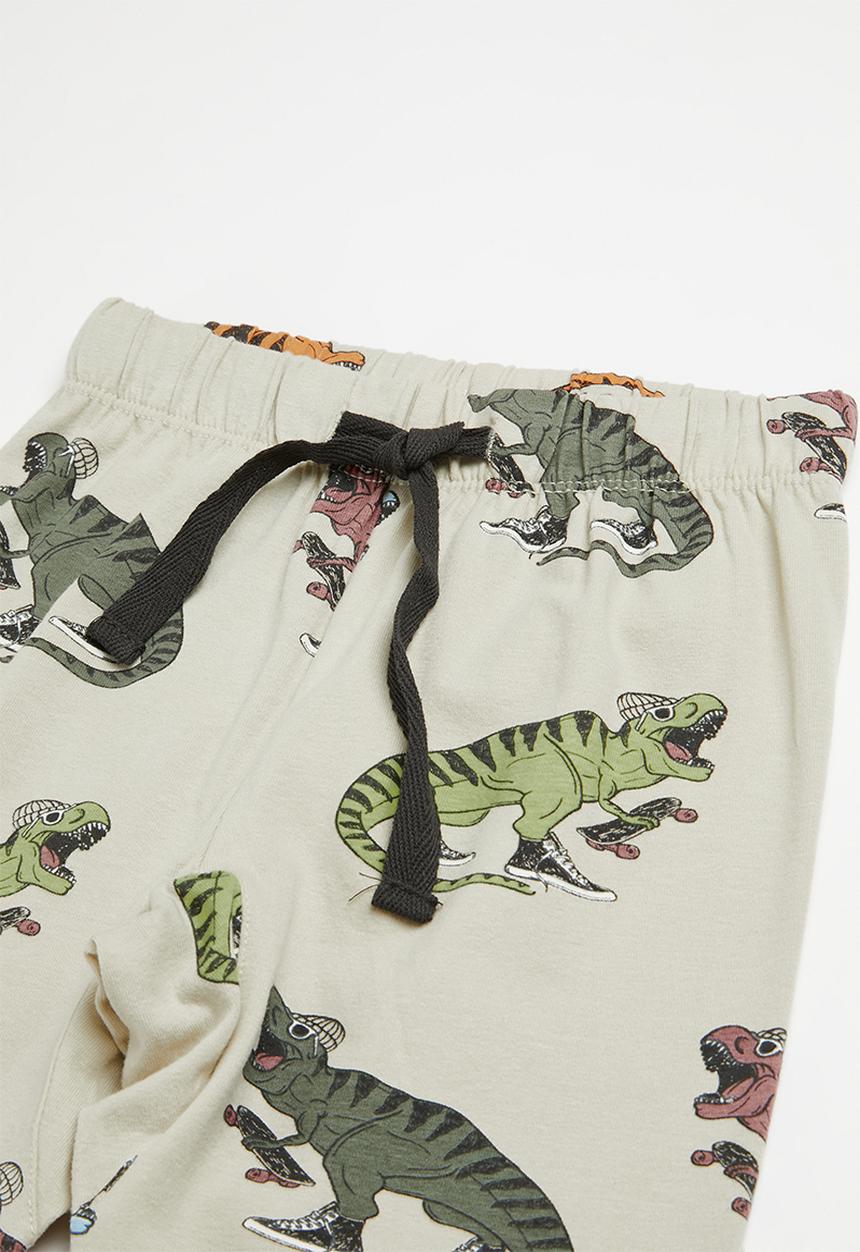 Cotton On - Ace long sleeve pyjama set - rainy day/skater dino