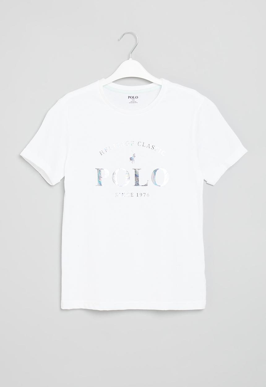POLO - Girls printed tee - white