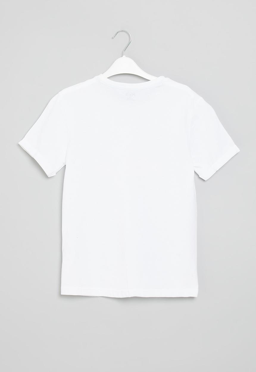 POLO - Girls printed tee - white