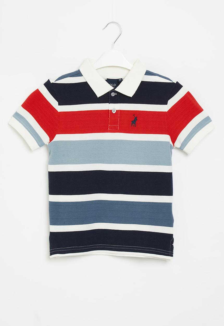 POLO - Boys striped short sleeve golfer - multi