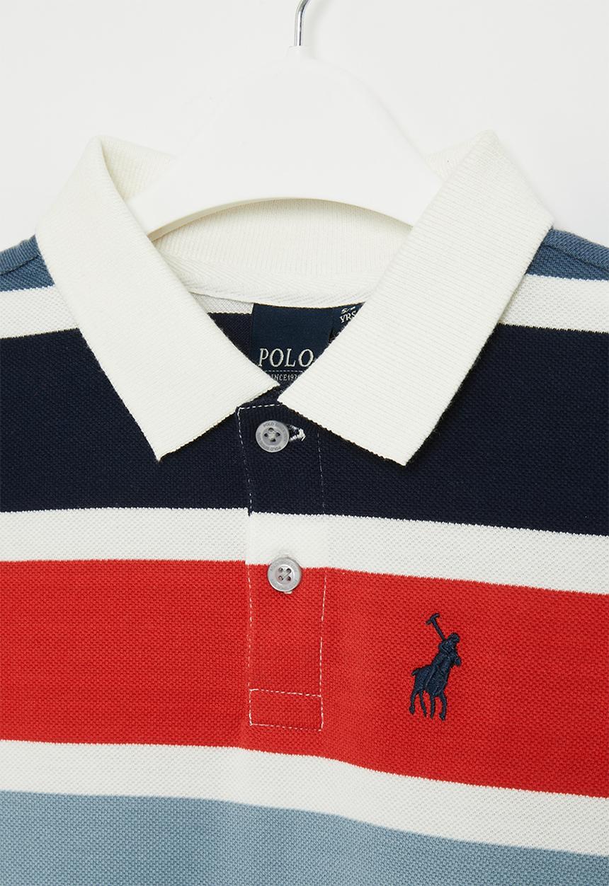 POLO - Boys striped short sleeve golfer - multi