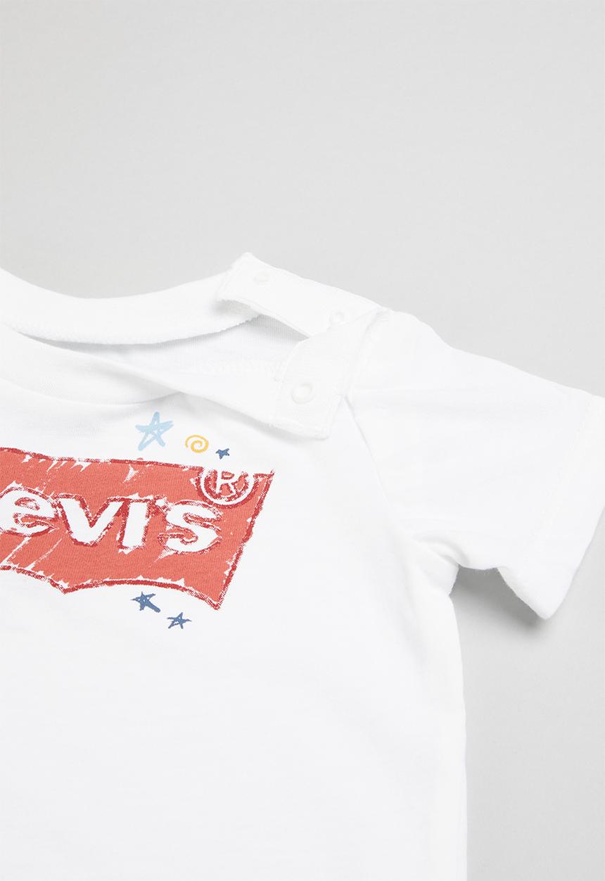 Levi’s® - Lvb doodle batwing romper - bright white