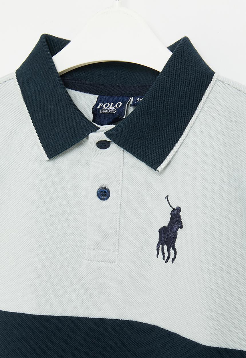 POLO - Boys colour blocked - navy