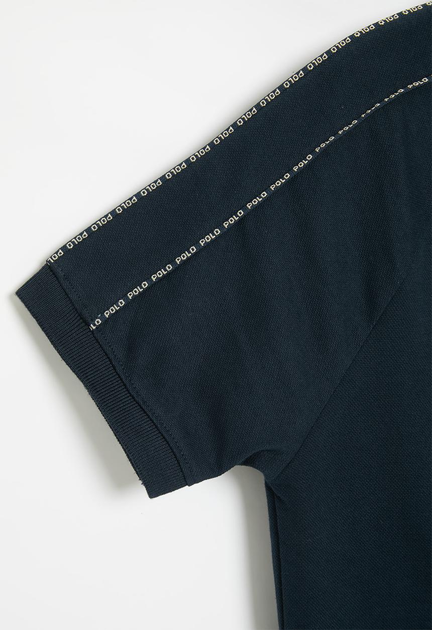 POLO - Boys crested short sleeve golf - navy