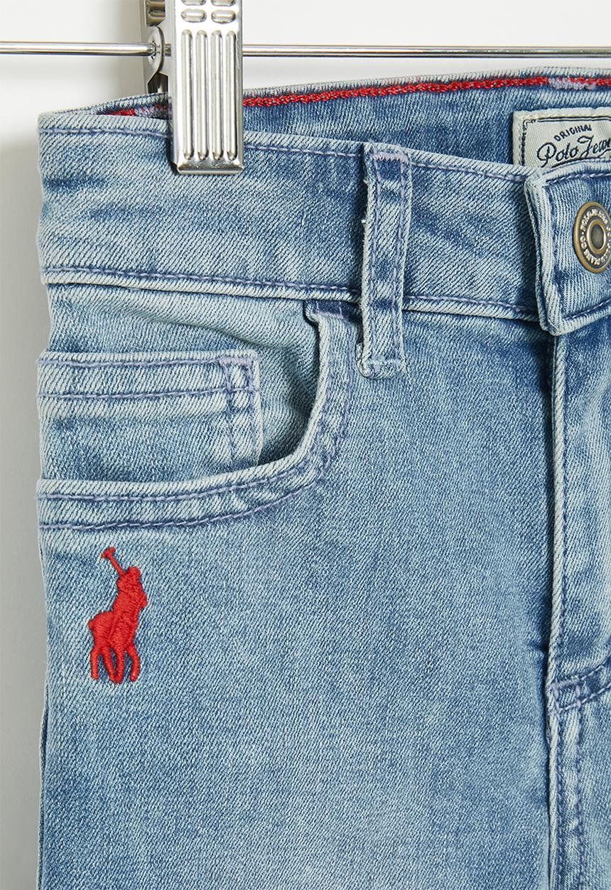 POLO - Girls pjc denim short - light wash