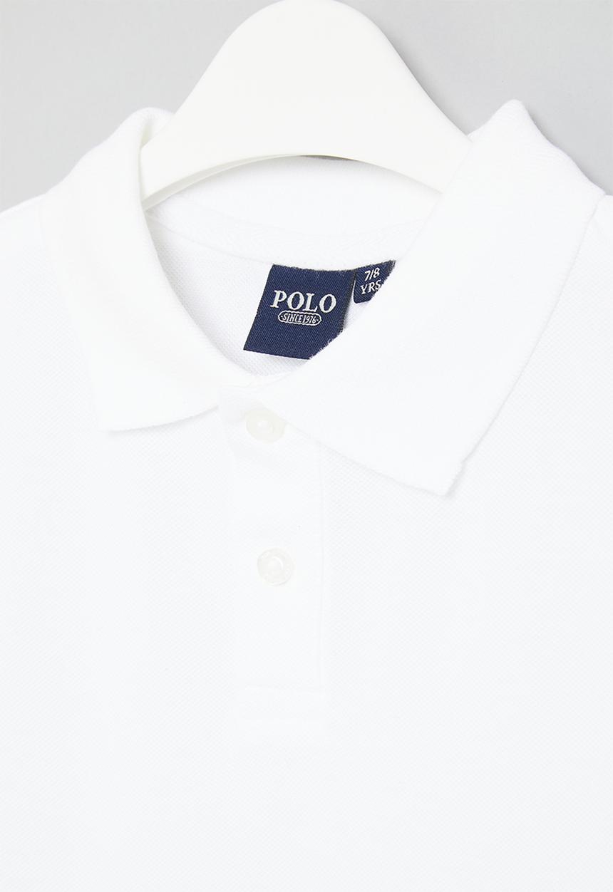 POLO - Boys short sleeve golfer - white