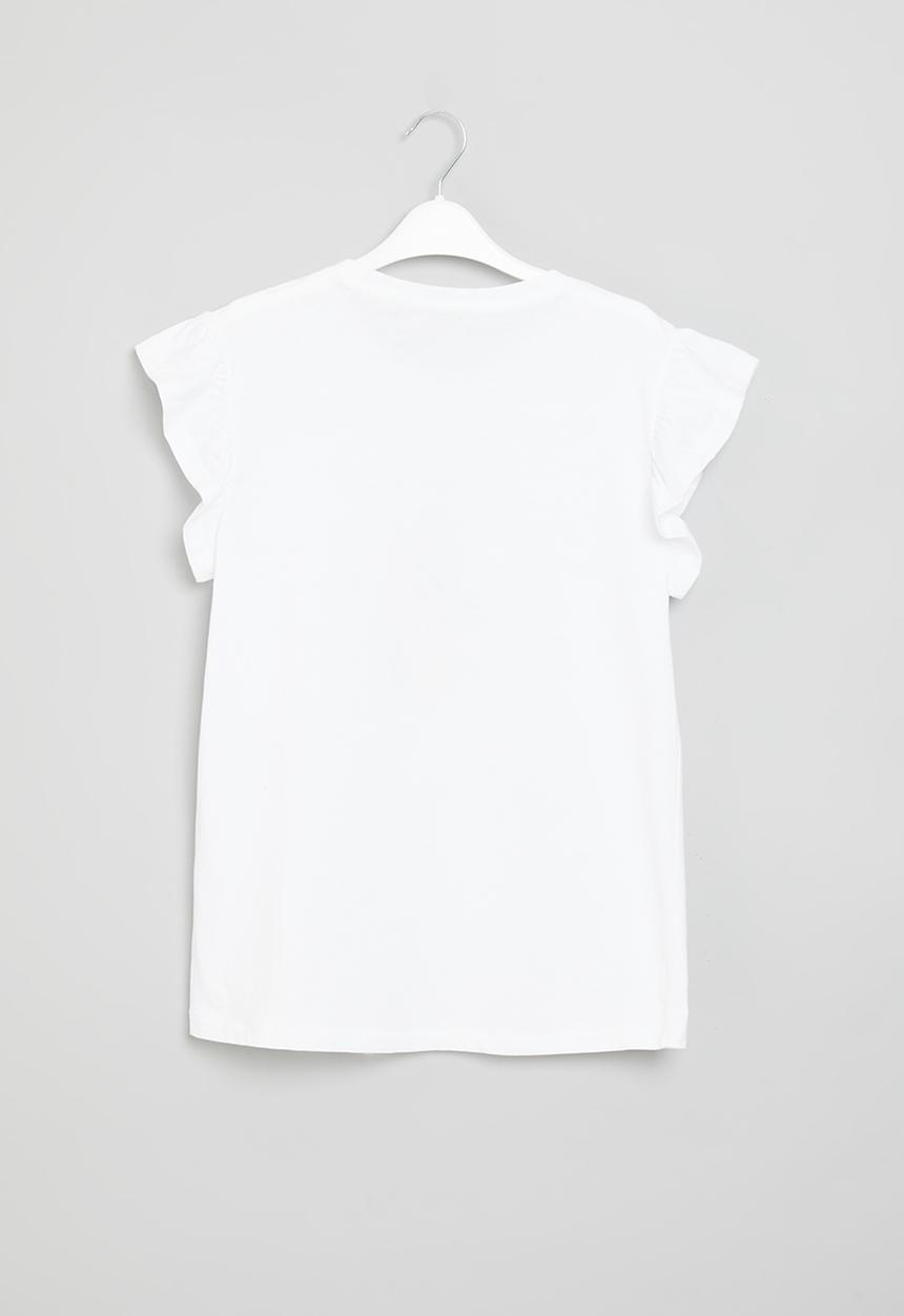 POLO - Girls embroidered fr - white