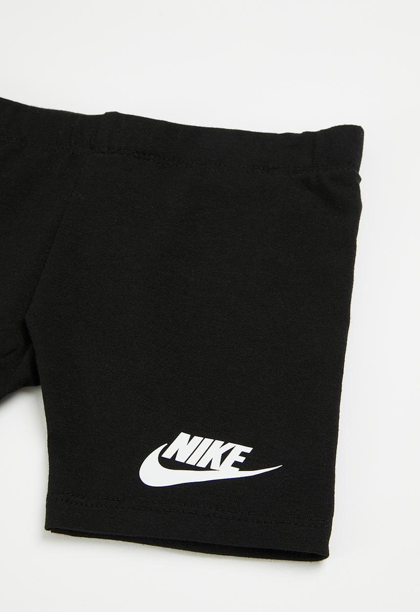 Nike - Nkg boxy tee & bike short set - black & grey