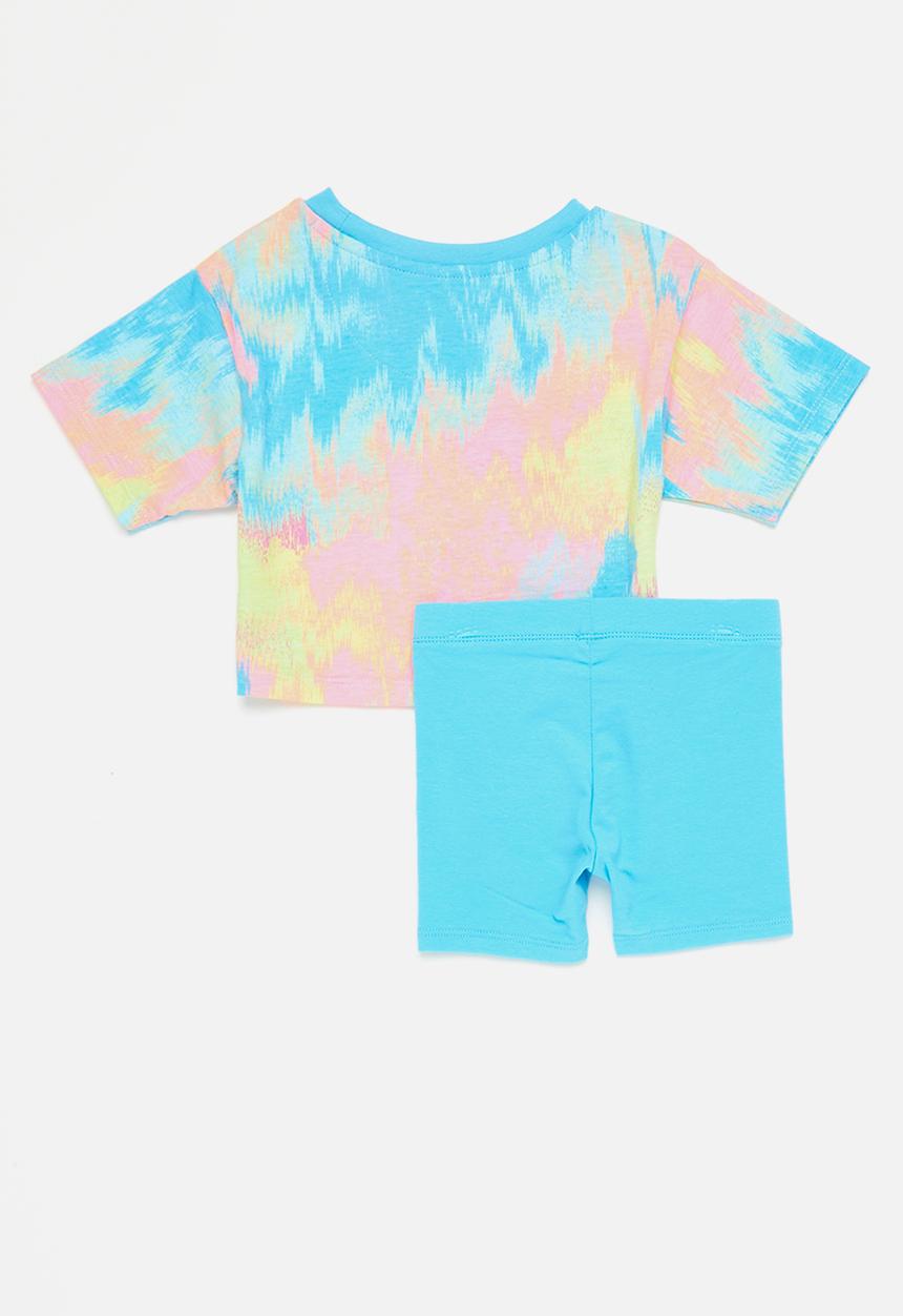 Nike - Nkg boxy tee & bike short set - baltic blue