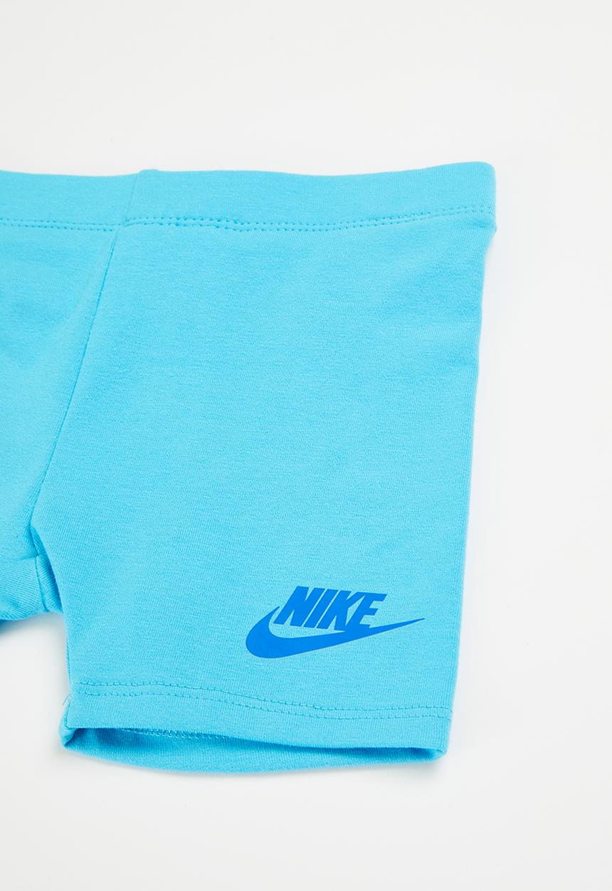 Nike - Nkg boxy tee & bike short set - baltic blue
