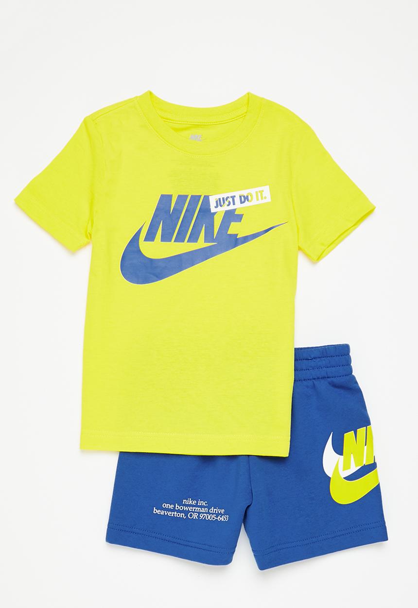 Nike - Nkn n nsw hbr icon short set - game royal & yellow