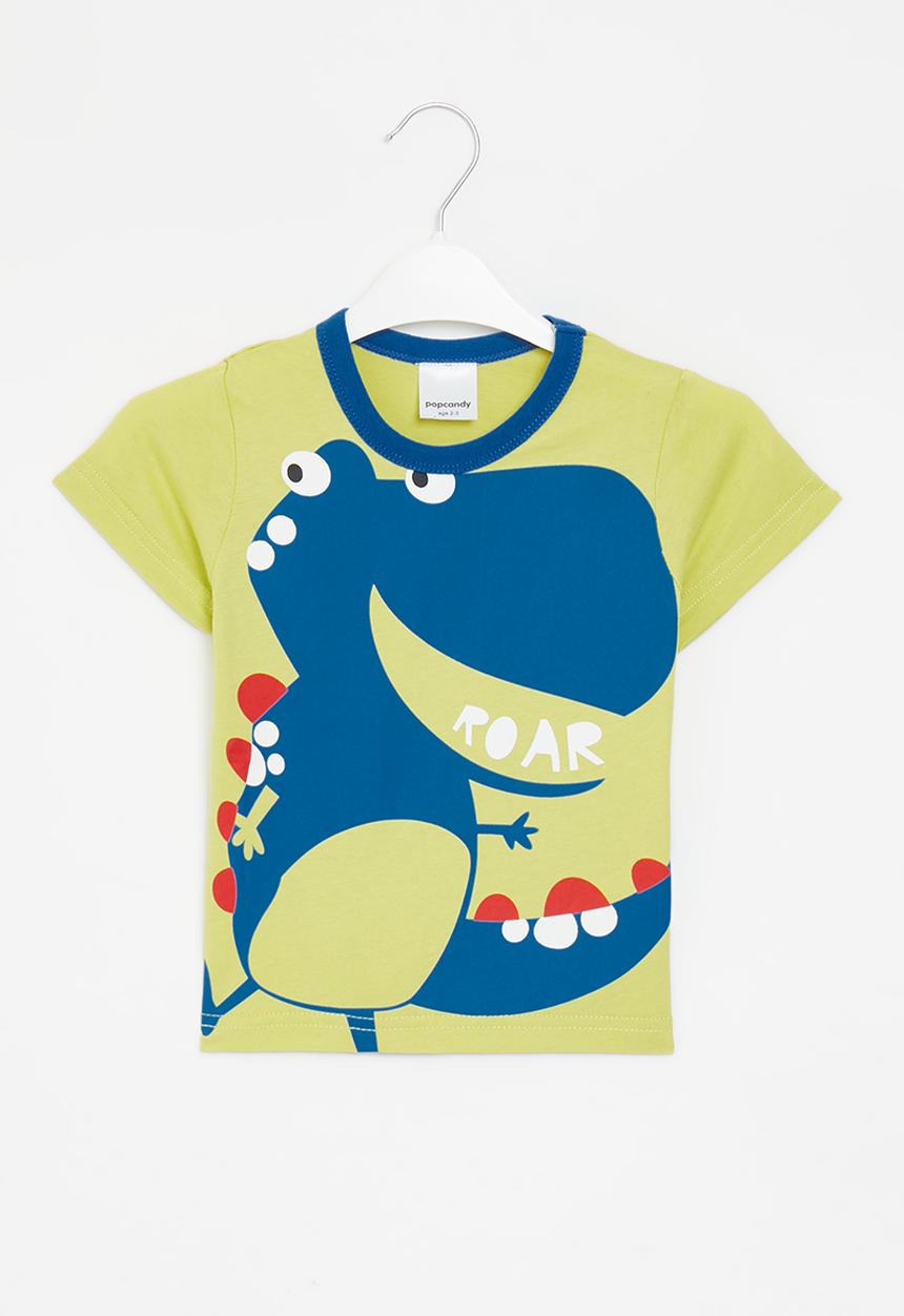 Pop Candy - Boys dino print tee - yellow