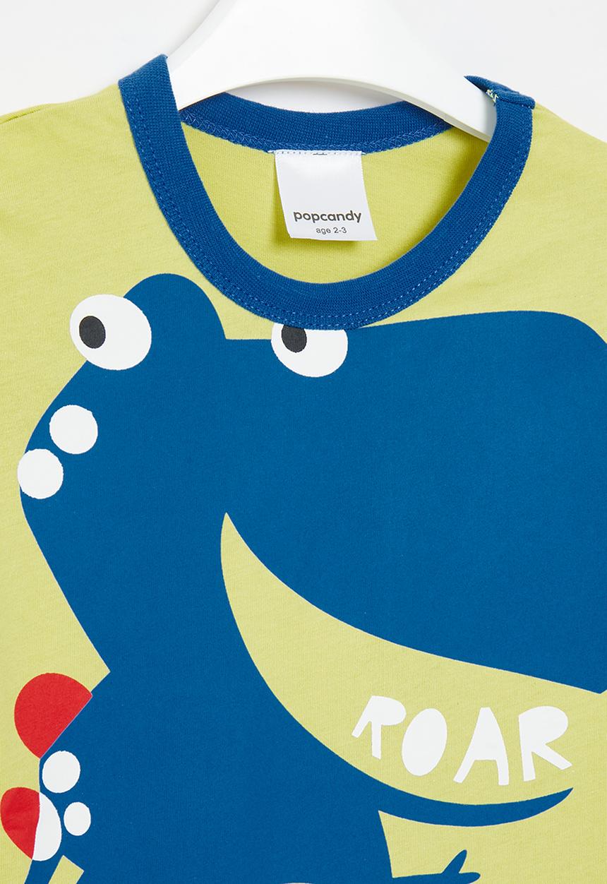 Pop Candy - Boys dino print tee - yellow