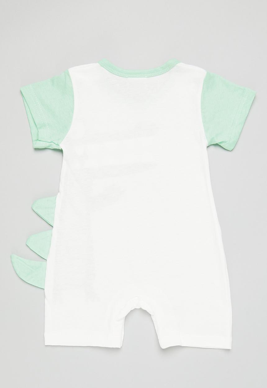Pop Candy - Baby boys jumpsuit - white and green