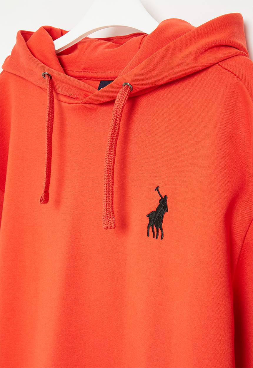 POLO - Boys hooded sweater - fire red