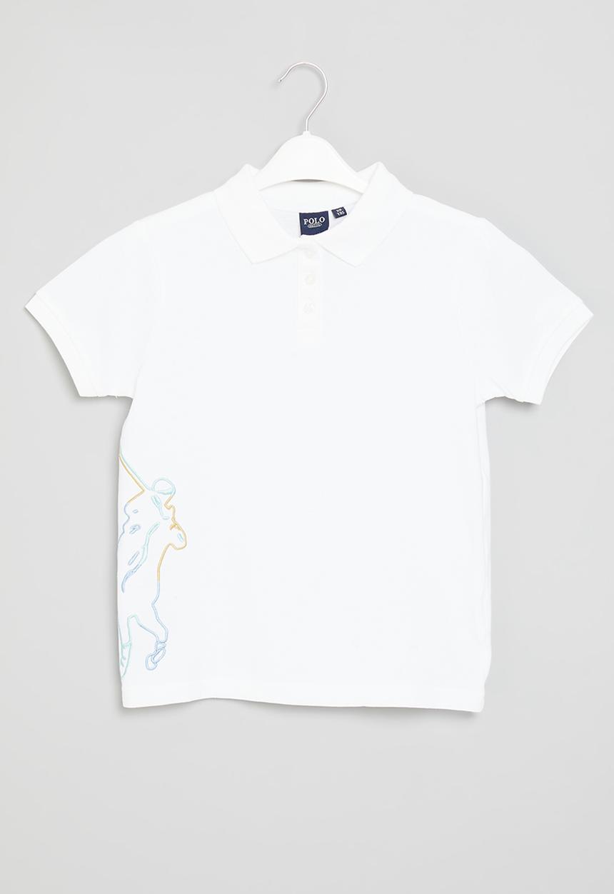 POLO - Girls short sleeve golfer - white