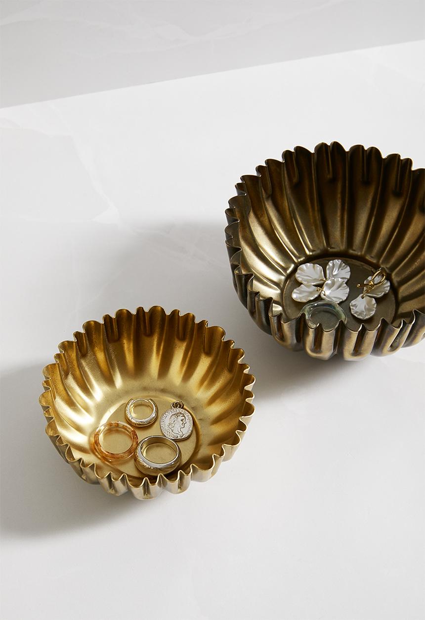Sixth Floor - Ava trinket tray set of 2 - brass