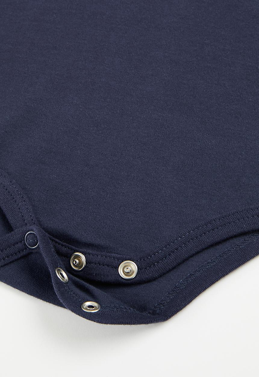 Pop Candy - Baby boys collared romper - navy