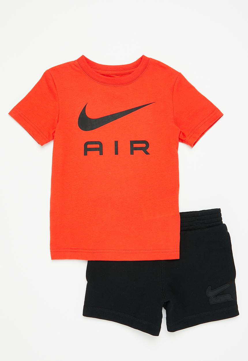 Nike - Nkb b nsw air short set - black & red