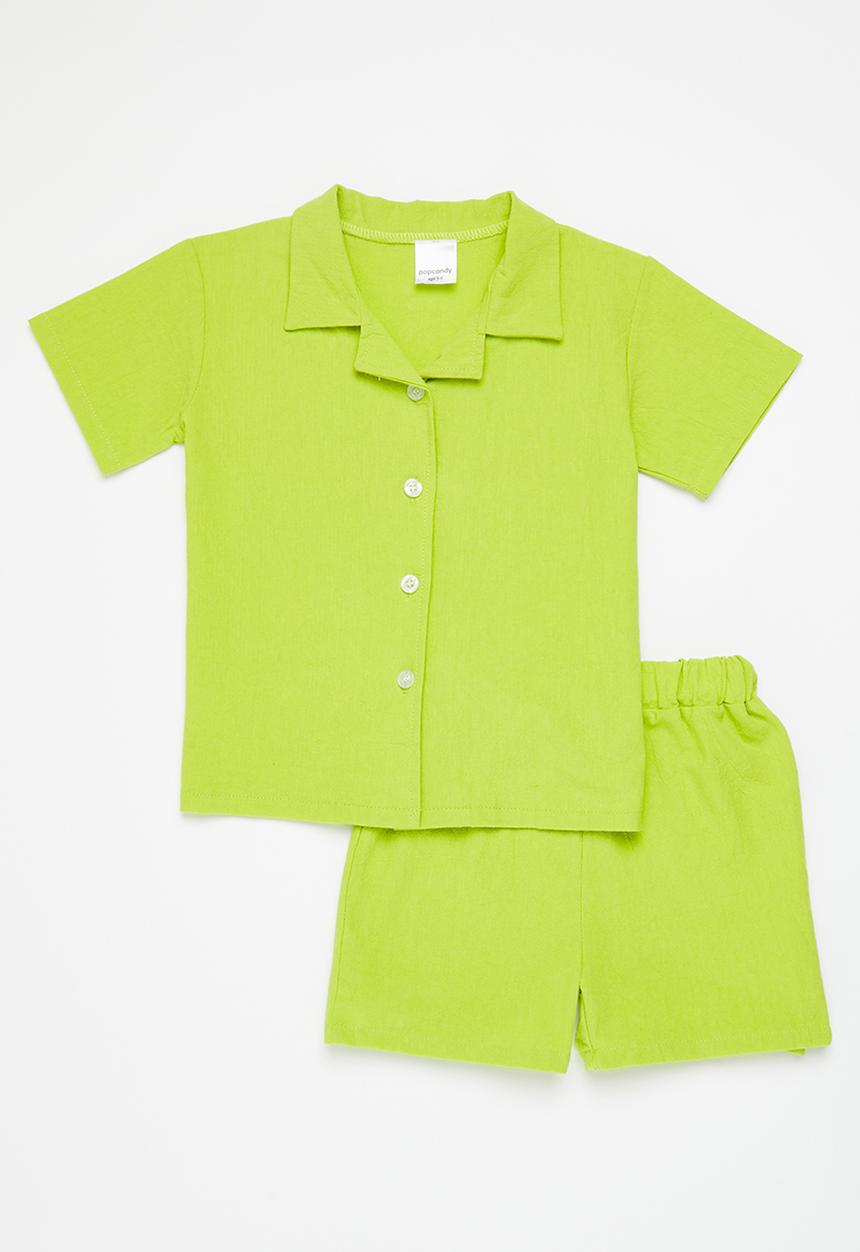 Pop Candy - Boys short and shirt set - green