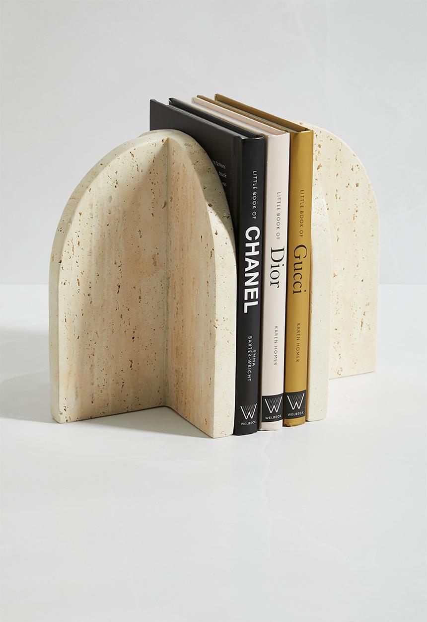 Sixth Floor - Travertine bookend - cream