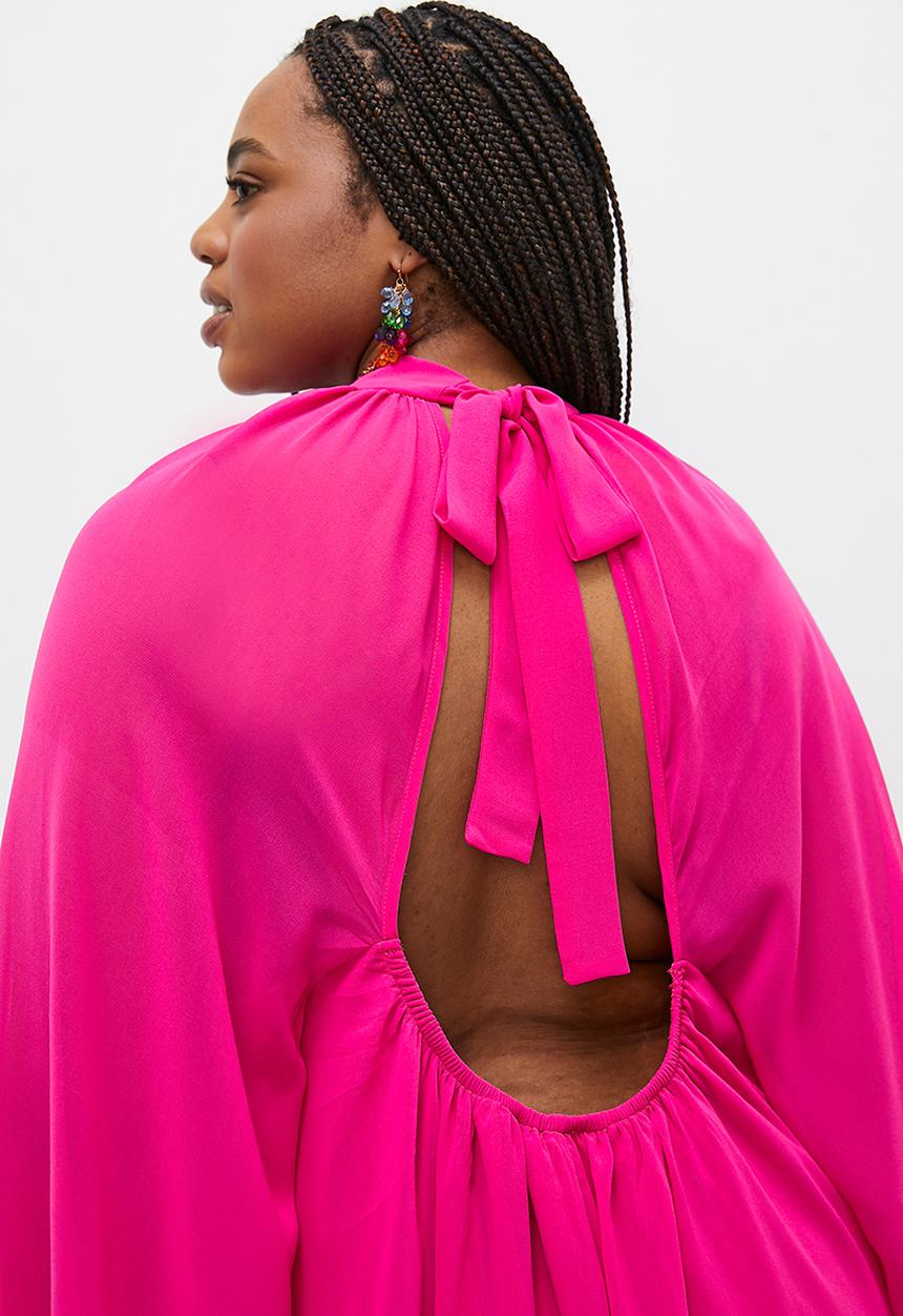 MILLA - Trapeze chiffon mini - magenta