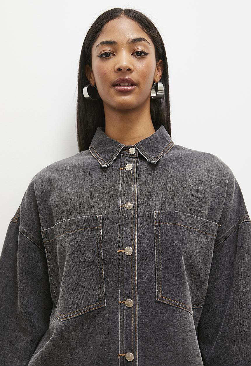 Blake - Denim overshirt - black