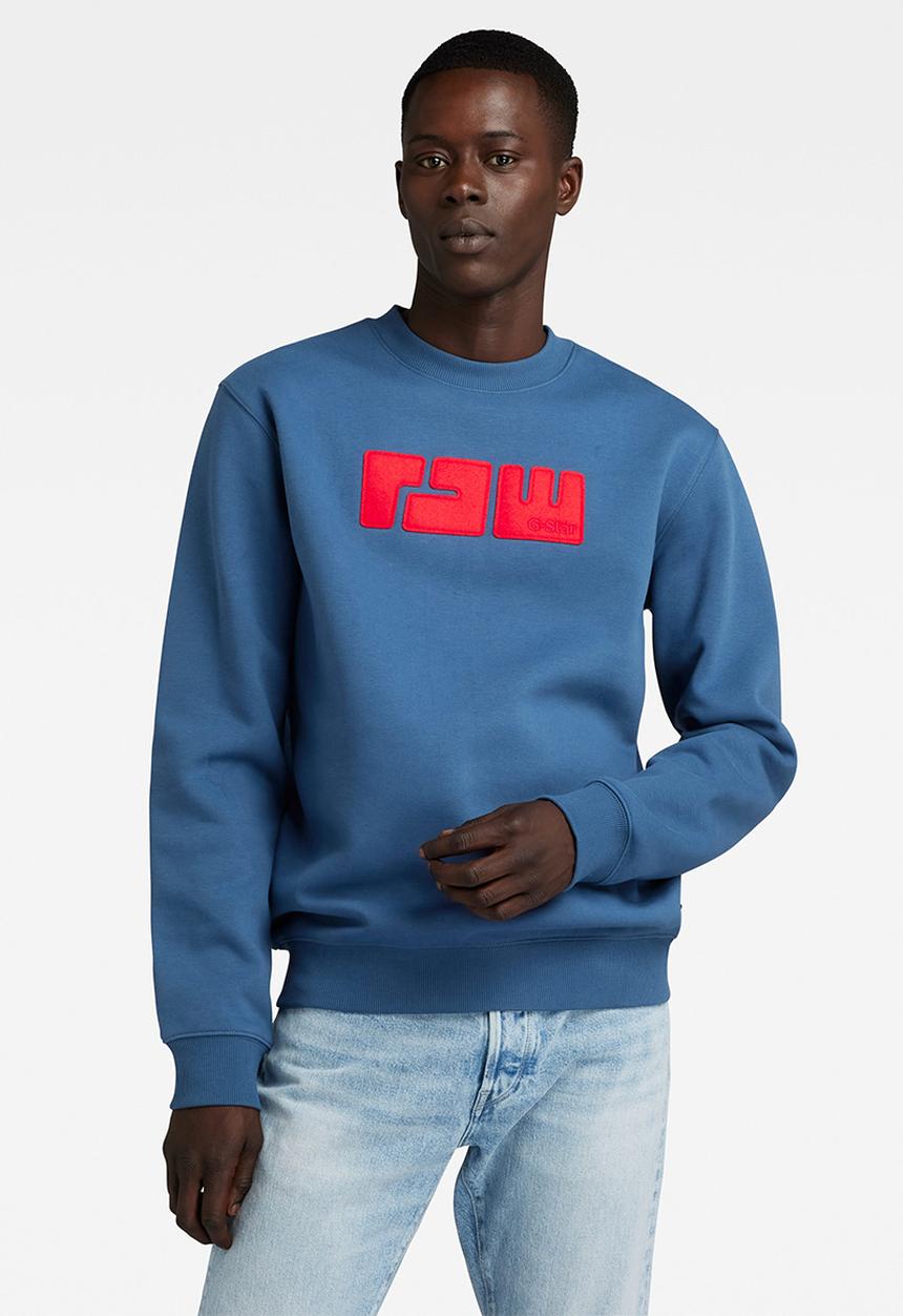 G-STAR - RAW. felt r sw dry ashor sweat - rank blue