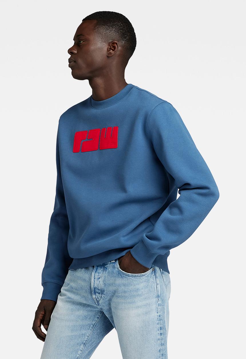 G-STAR - RAW. felt r sw dry ashor sweat - rank blue