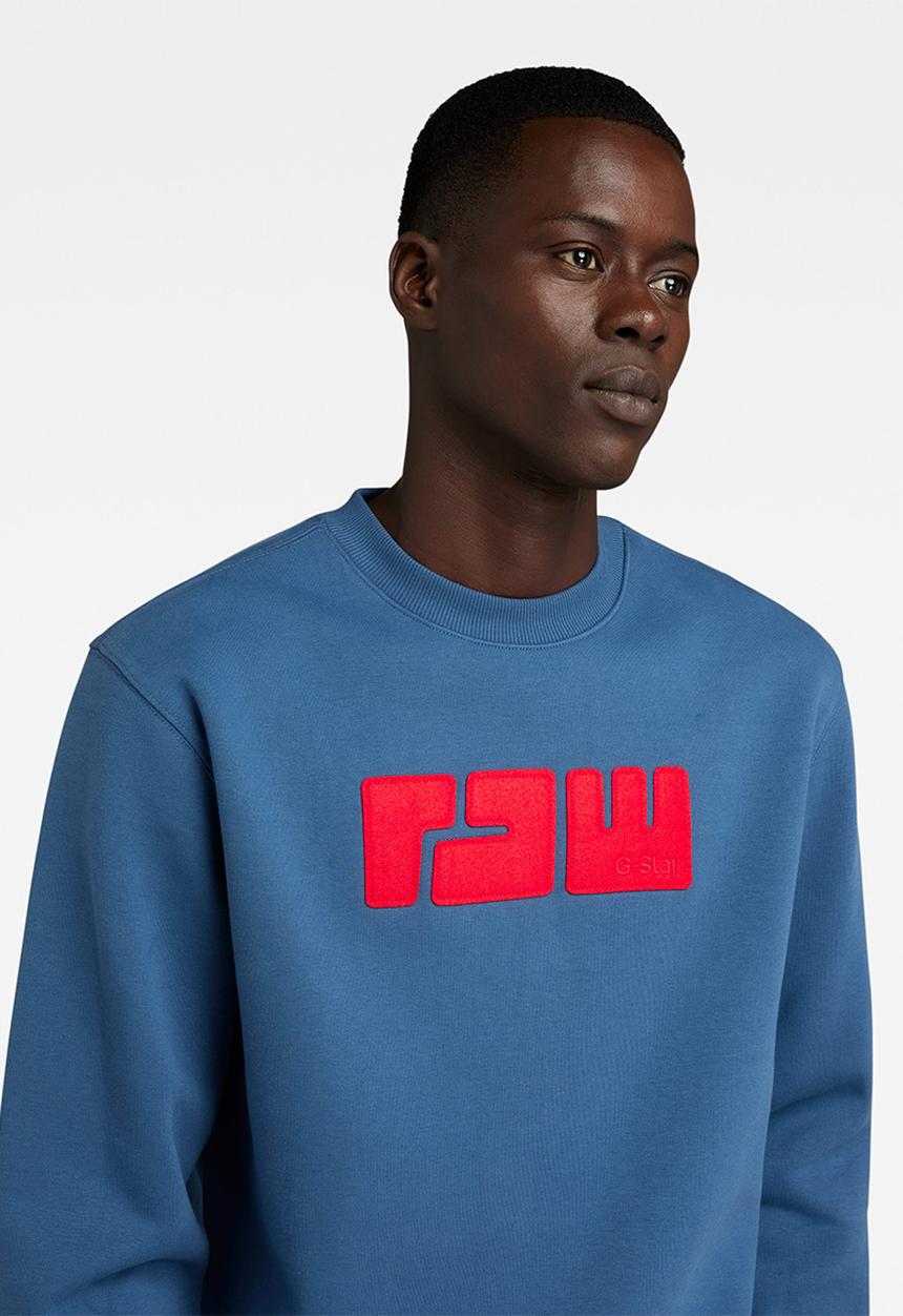 G-STAR - RAW. felt r sw dry ashor sweat - rank blue