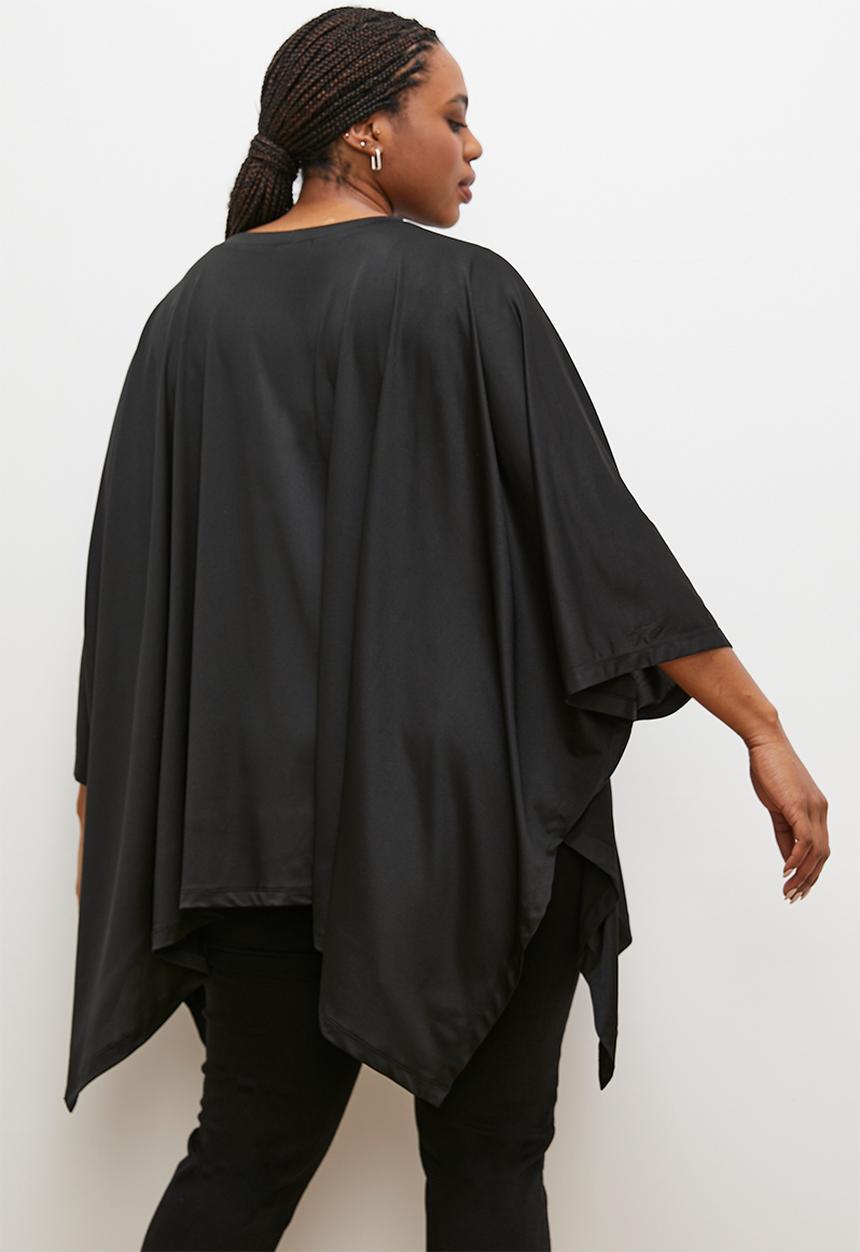edit - Moderate oversized top - black