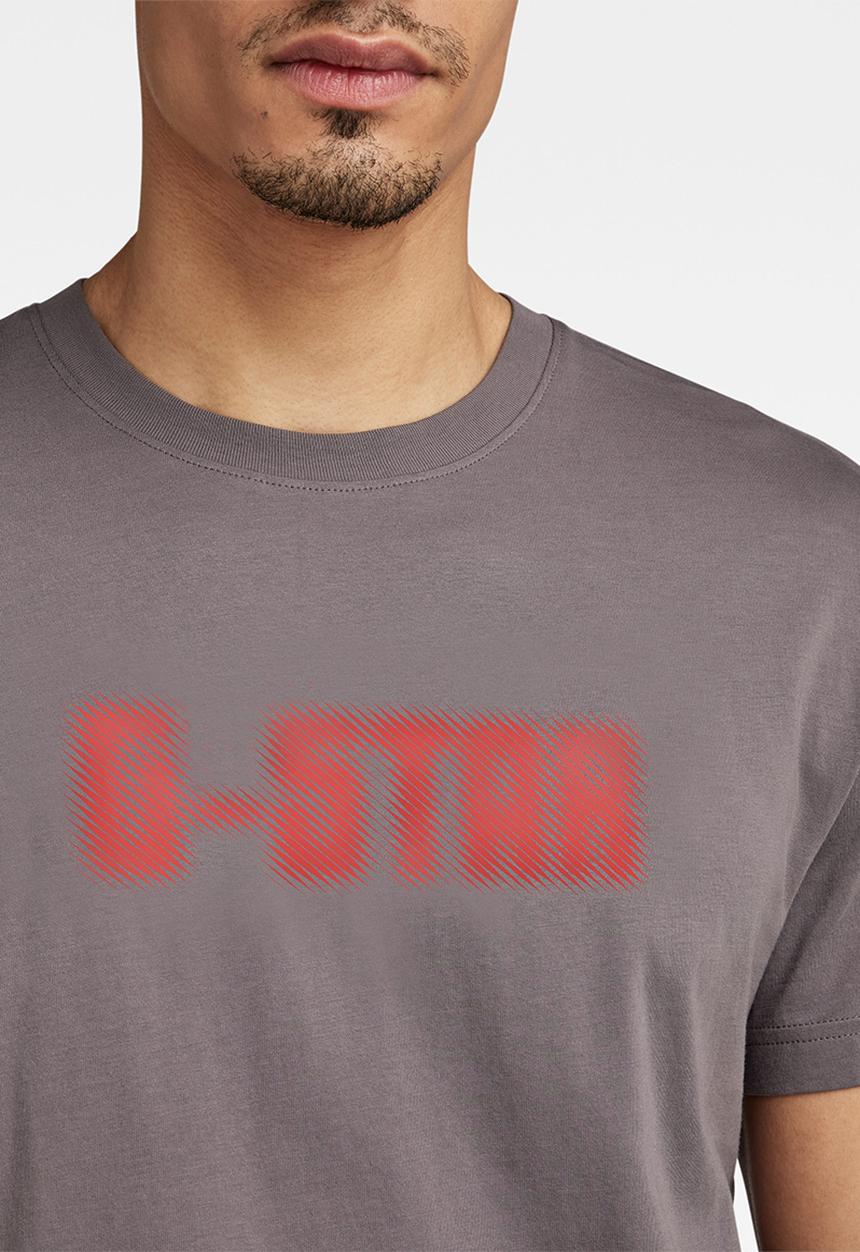 G-STAR - Dotted T-shirt compact jersey - rabbit