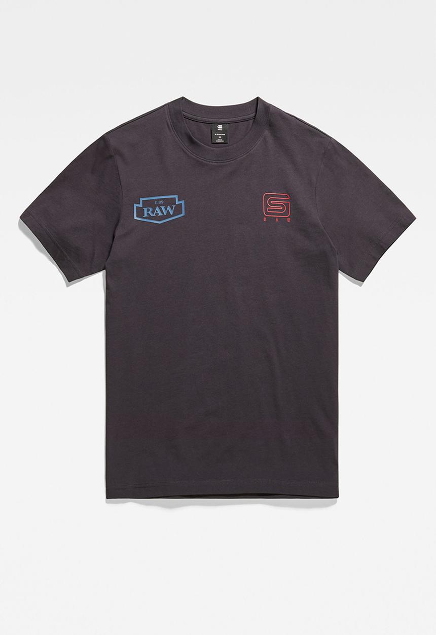G-STAR - Multi gr slim T-shirt compact jersey - shadow