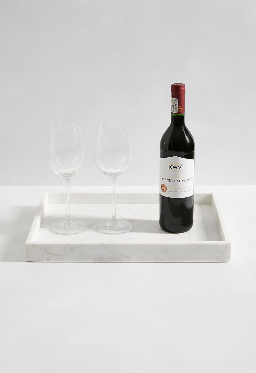 Sixth Floor - Panther drinks tray - white