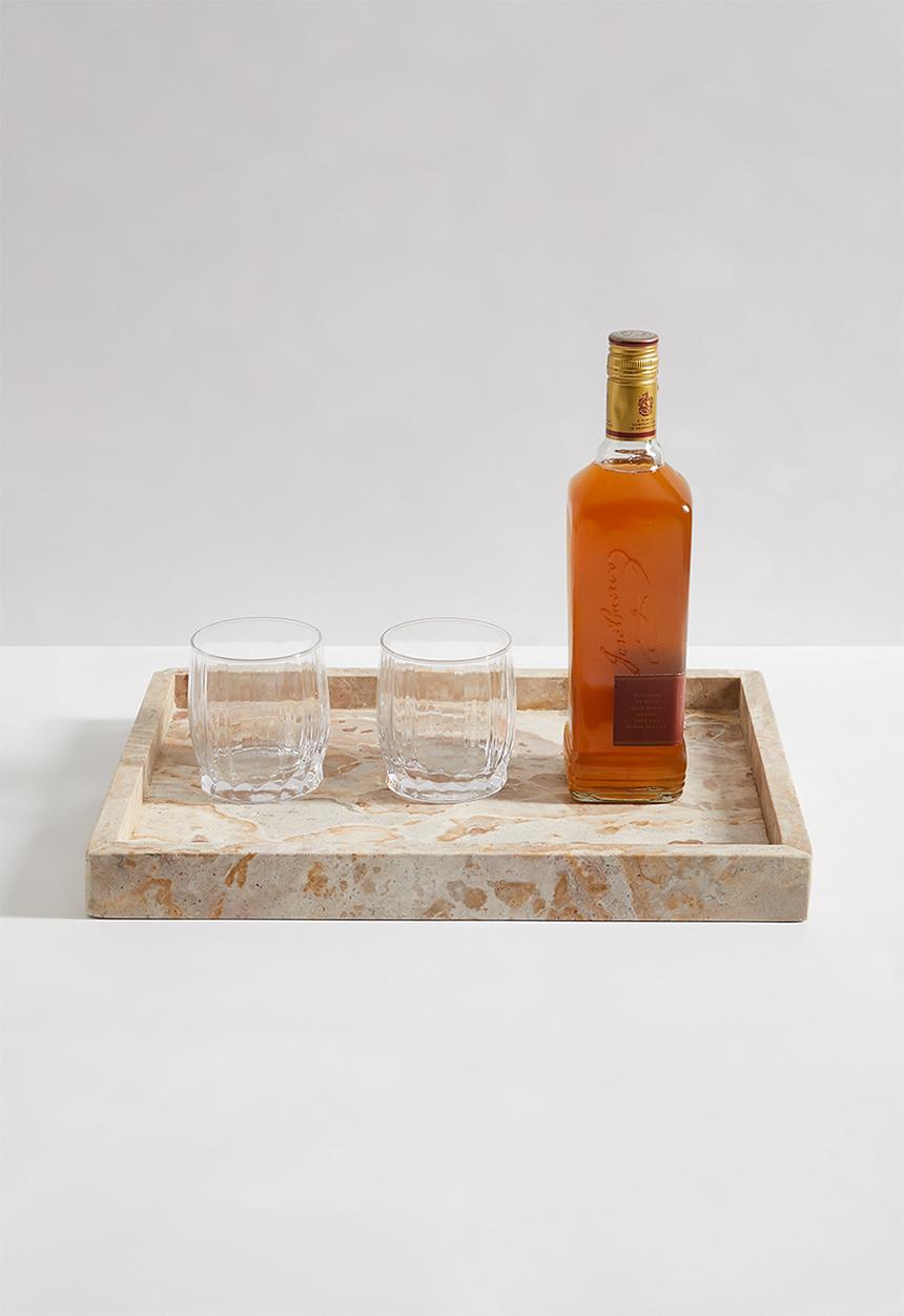 Sixth Floor - Panther drinks tray - beige