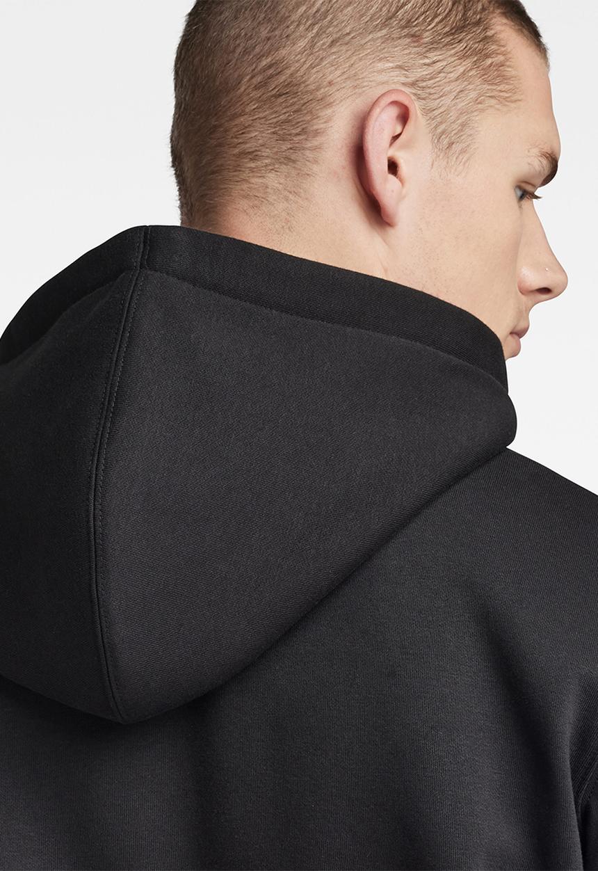 G-STAR - Autograph hooded dry ashor sweat - dk black