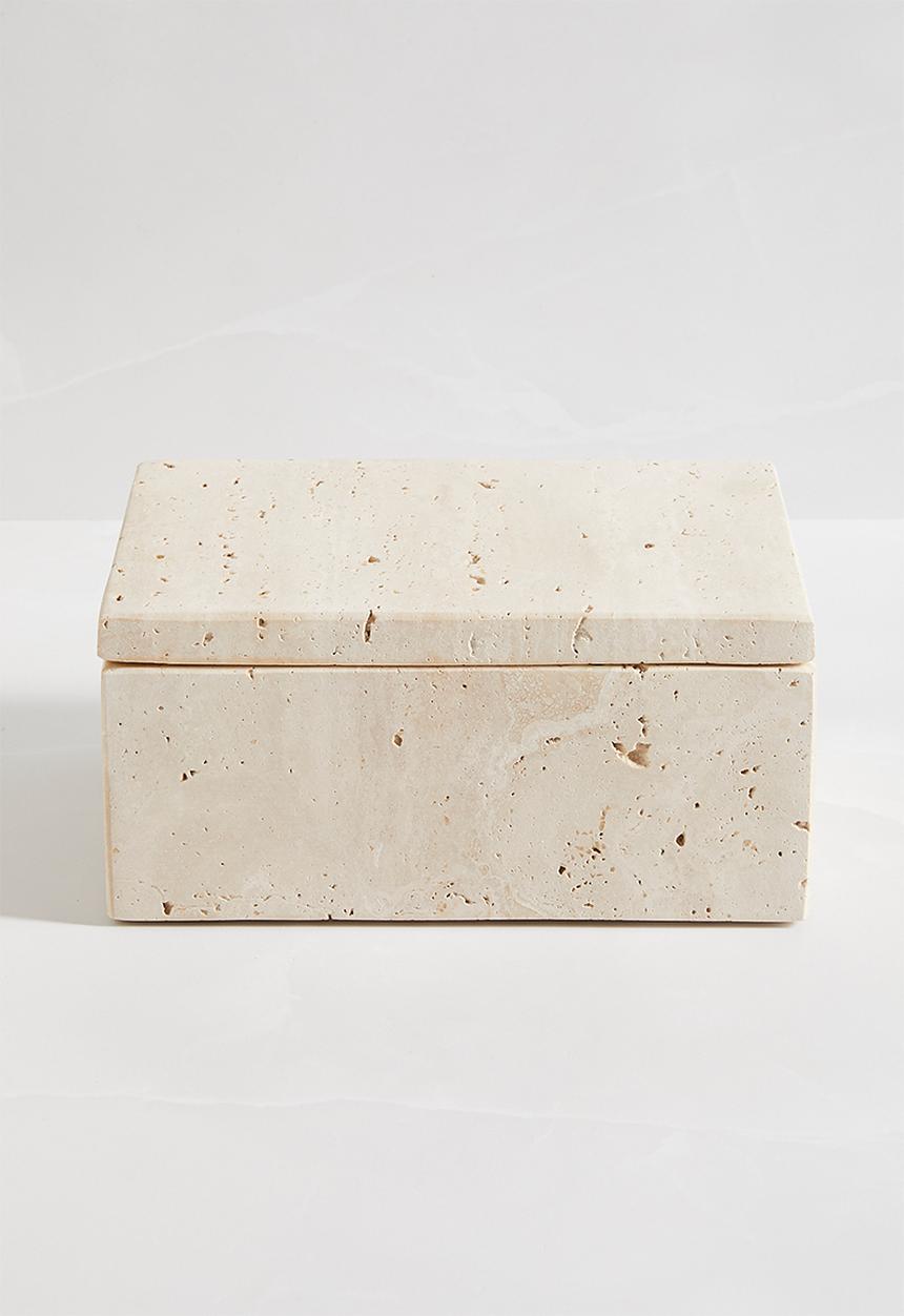 Sixth Floor - Travertine marble box - cream