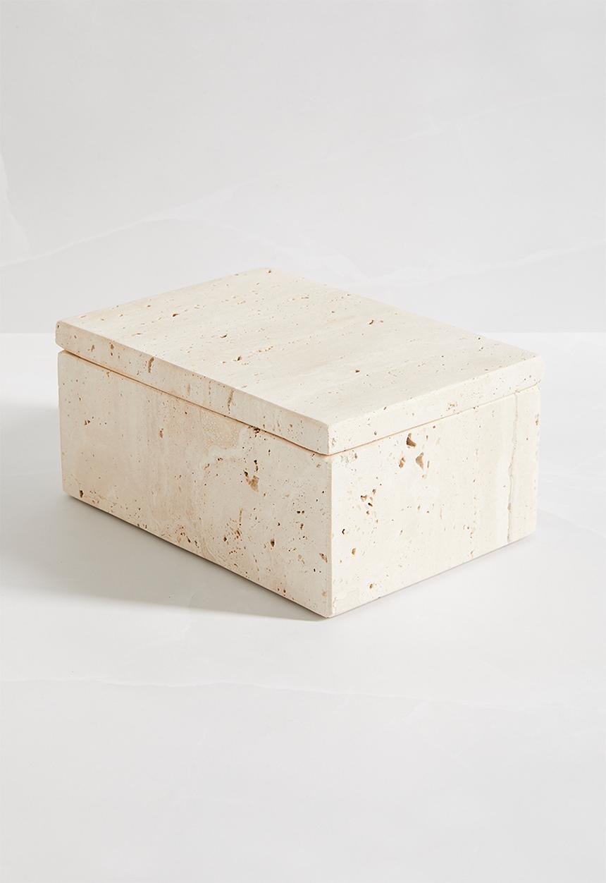 Sixth Floor - Travertine marble box - cream