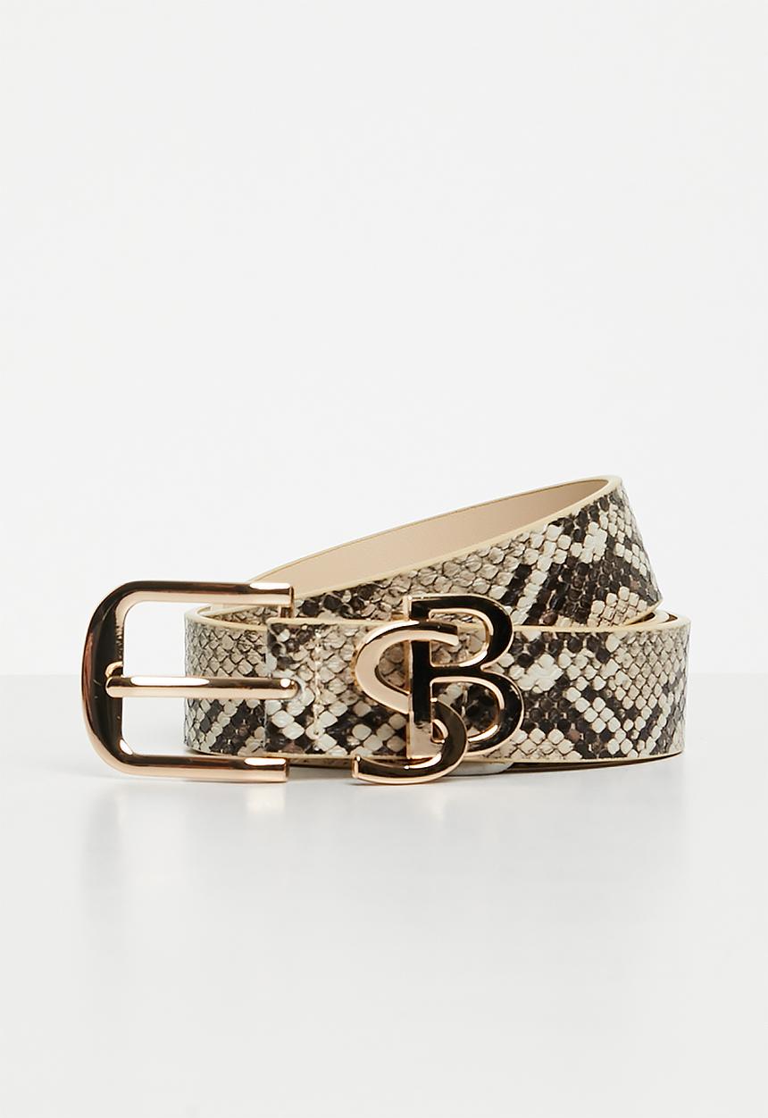 SISSY BOY - Snake me out SB belt - beige/brown