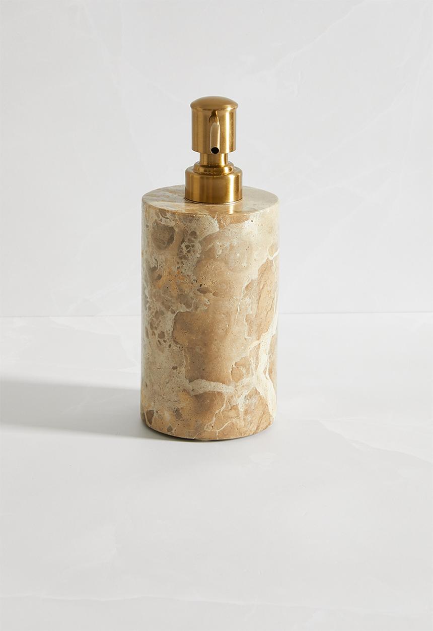 Sixth Floor - Capri beige marble soap dispenser - natural