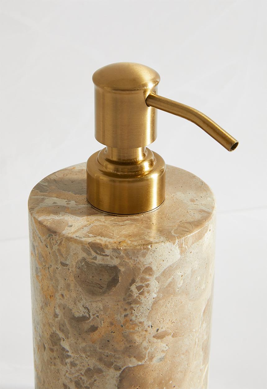 Sixth Floor - Capri beige marble soap dispenser - natural