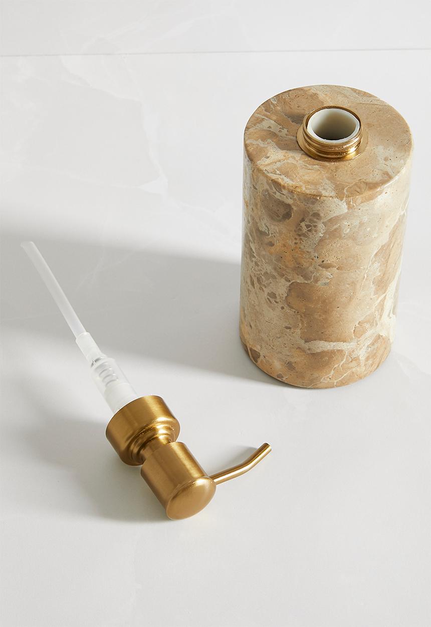 Sixth Floor - Capri beige marble soap dispenser - natural