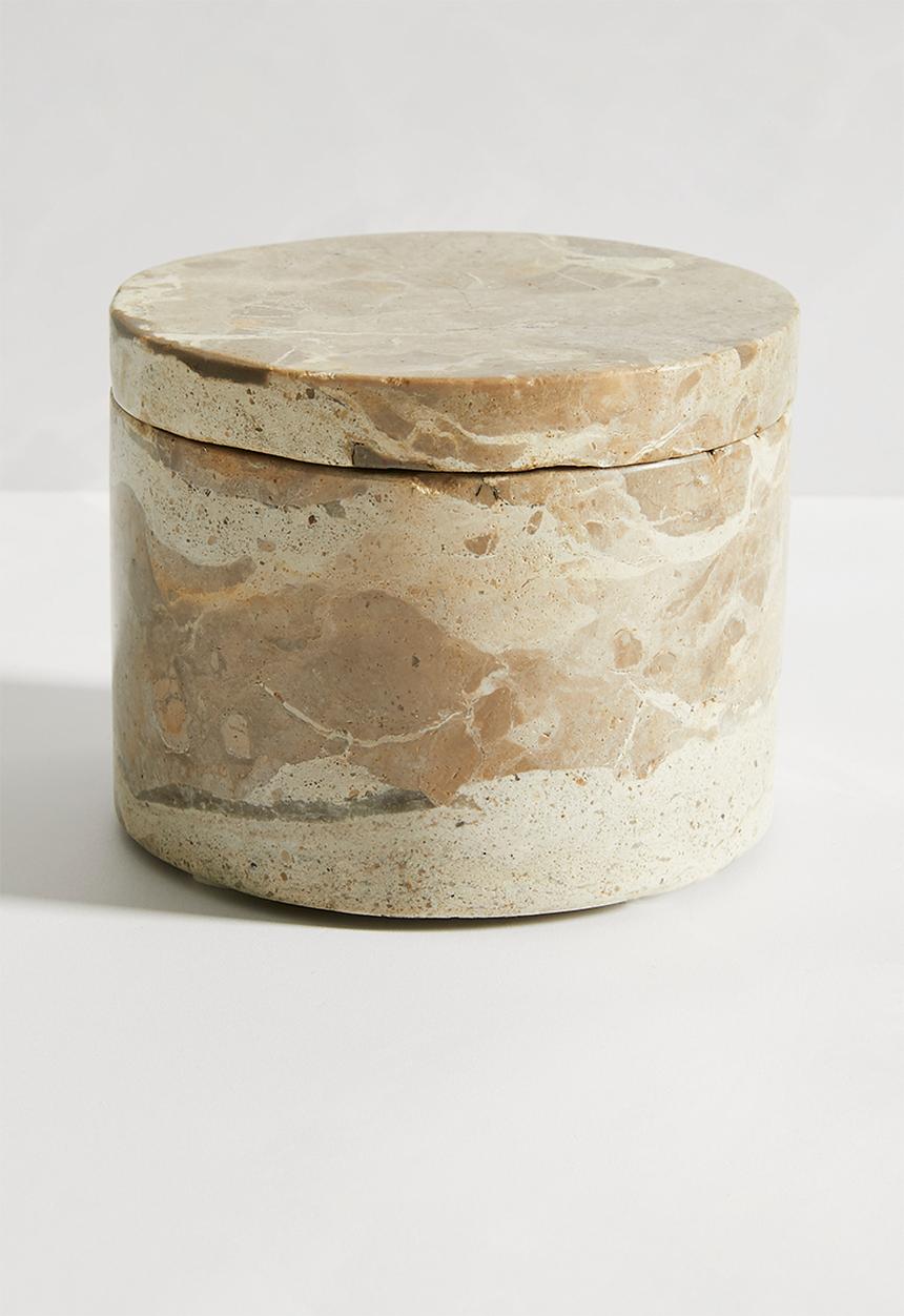 Sixth Floor - Capri beige marble canister - natural