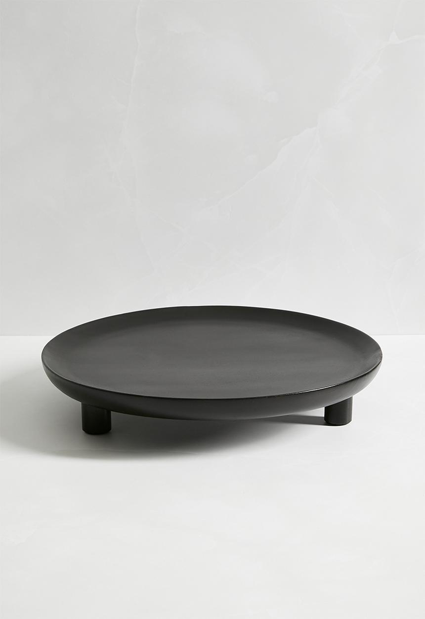 Sixth Floor - Mango wood candle tray - black