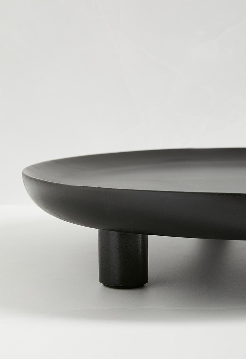 Sixth Floor - Mango wood candle tray - black