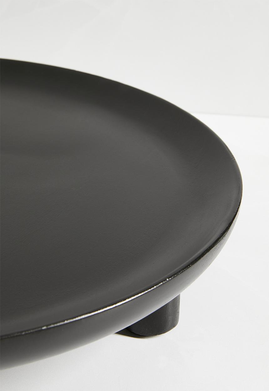 Sixth Floor - Mango wood candle tray - black