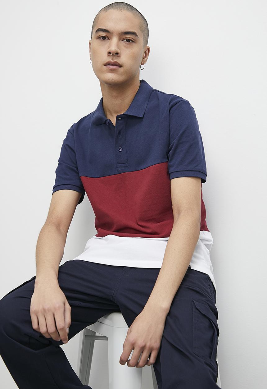 Superbalist - Luka colour block piquet golfer - multi