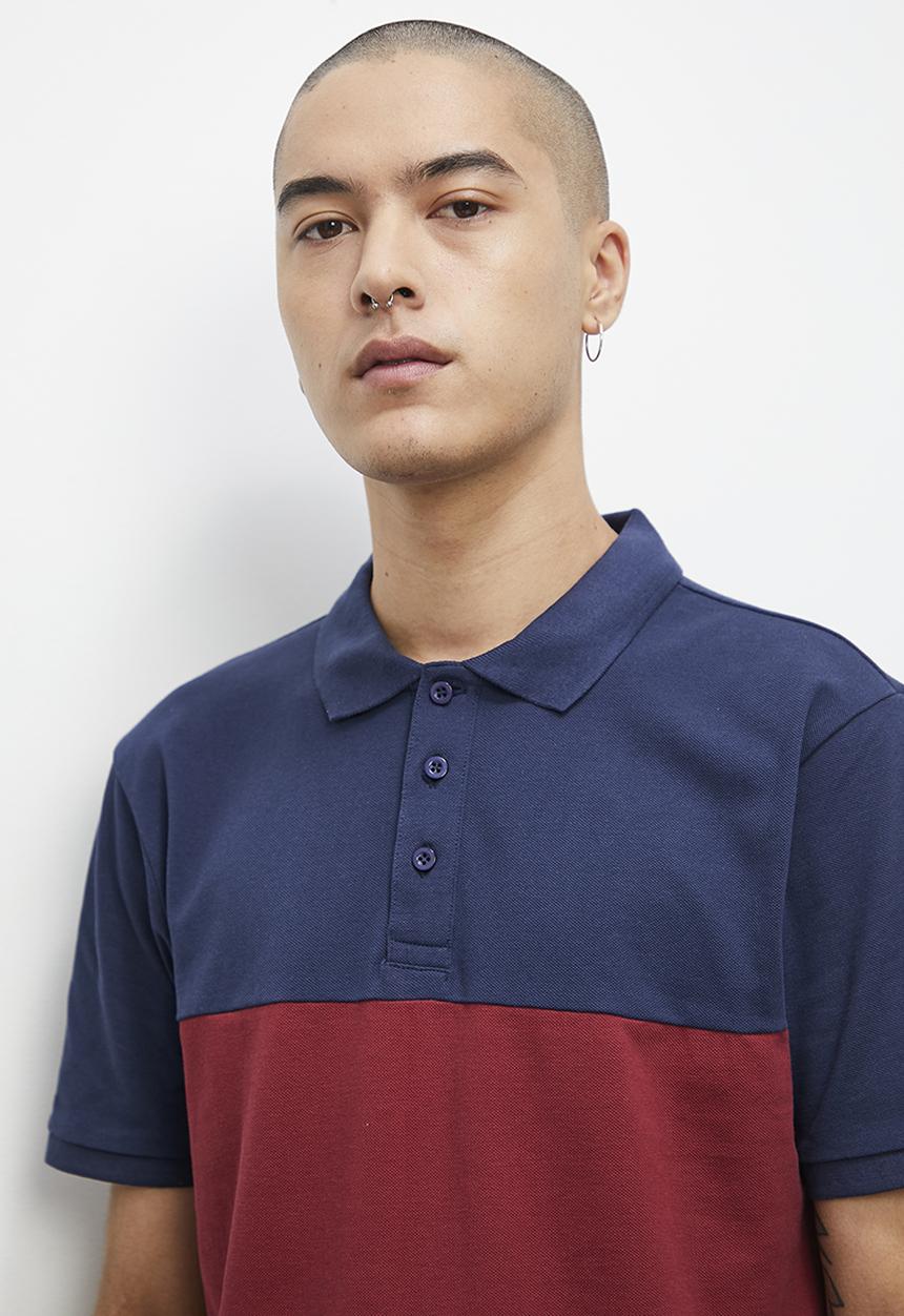 Superbalist - Luka colour block piquet golfer - multi